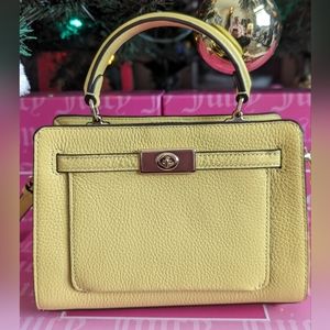 Coach Yellow Mini Lane Top Handle Purse
